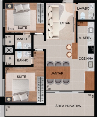 Planta Área Privativa 11,58m²